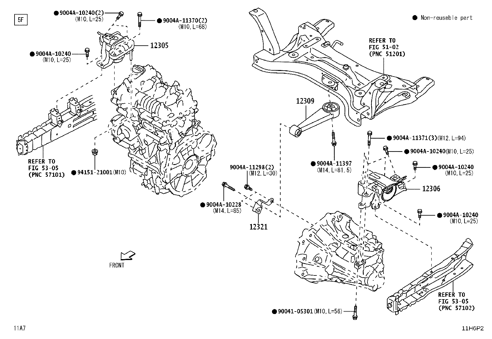 12309-BZ360 ROD SUB-ASSY, ENGINE MOVING CONTROL product image