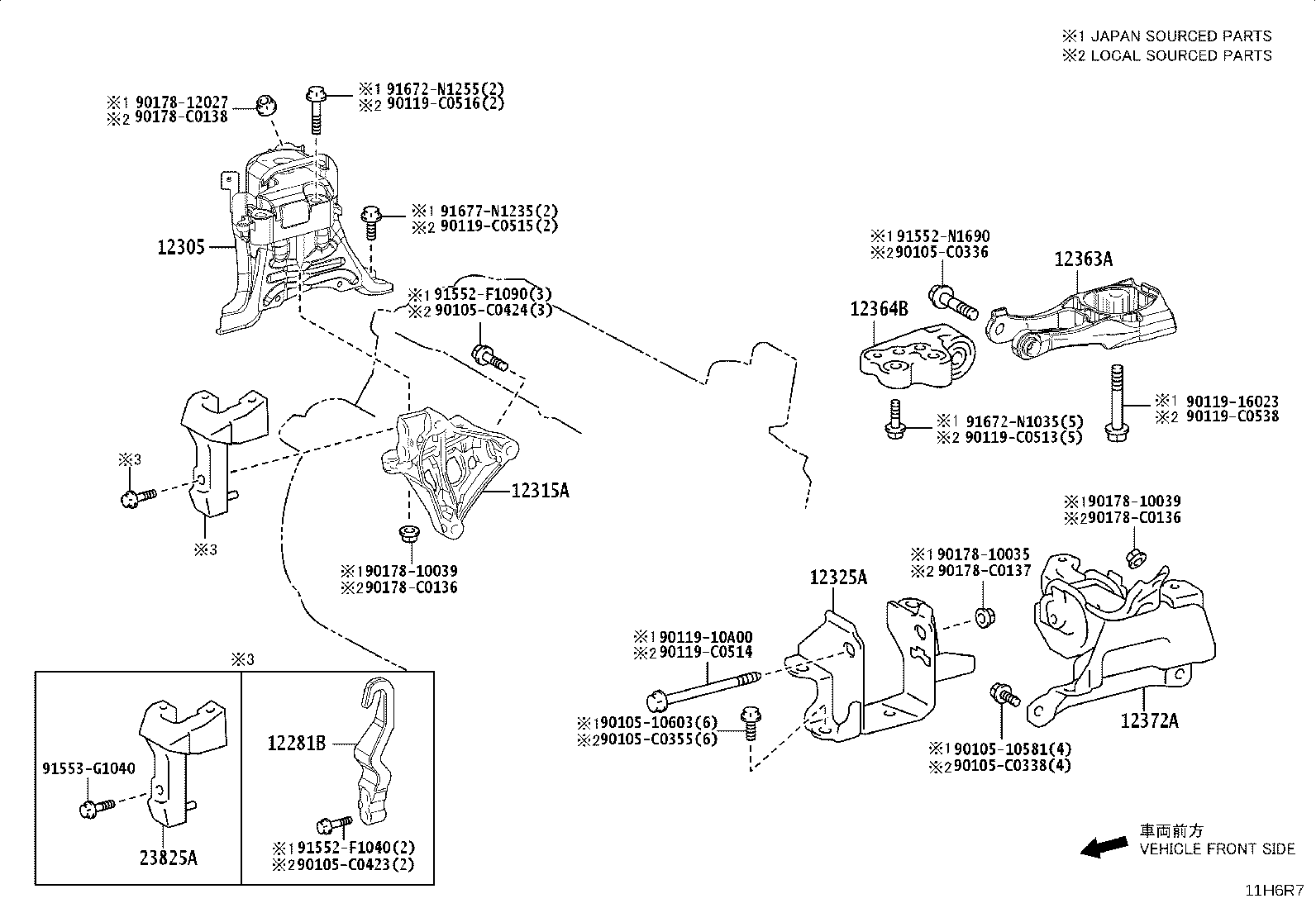 12305-F2120 INSULATOR SUB-ASSY, ENGINE MOUNTING, RH product image