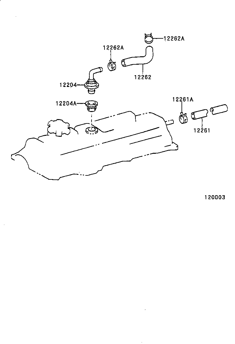 12236-88580 COVER, VENTILATION VALVE product image
