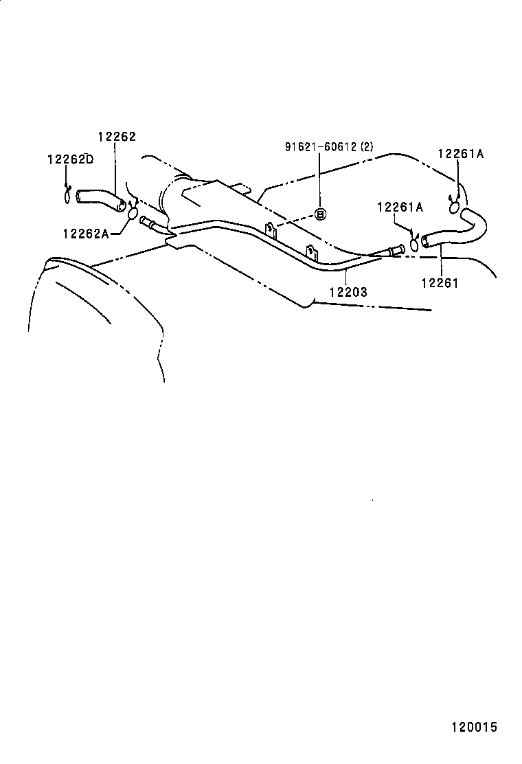 12261-46041 HOSE, VENTILATION product image