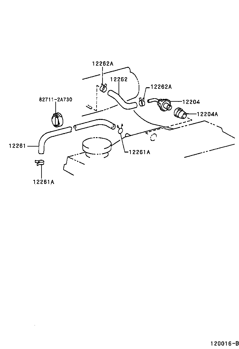 12261-64290 HOSE, VENTILATION product image