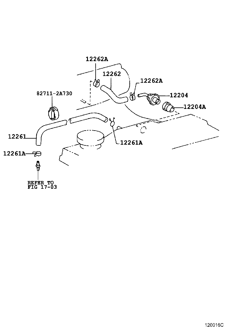12262-13060 HOSE, VENTILATION, NO.2 product image