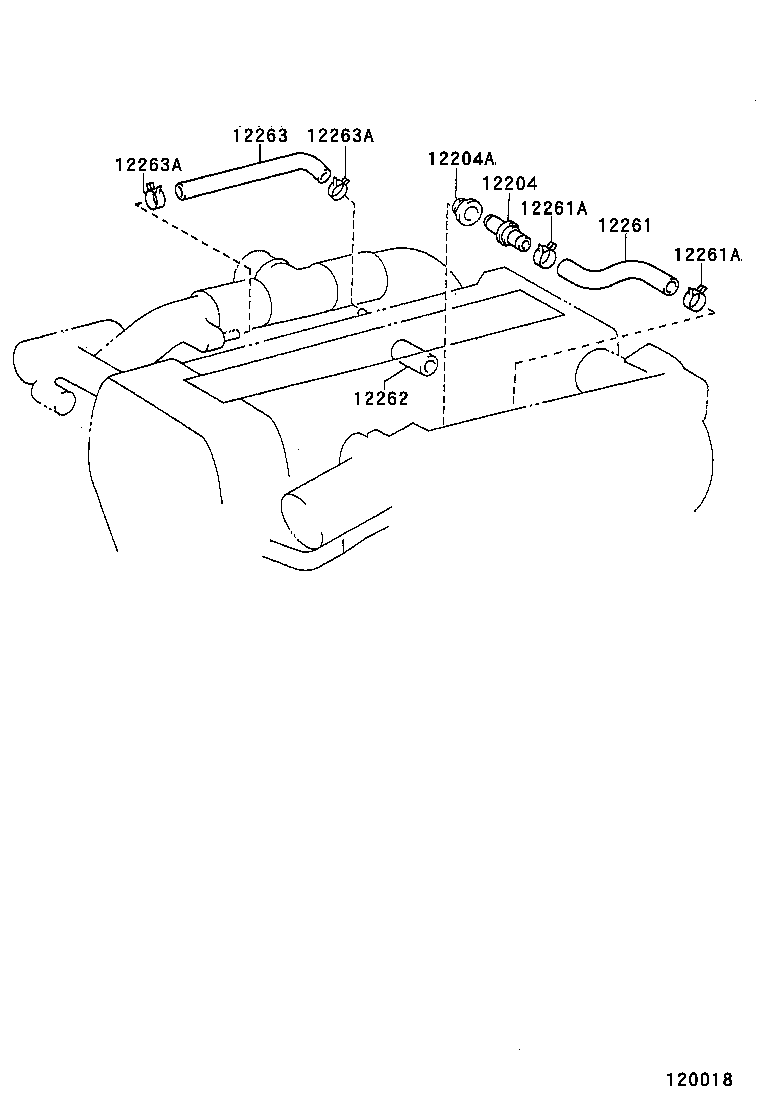12261-46060 HOSE, VENTILATION product image