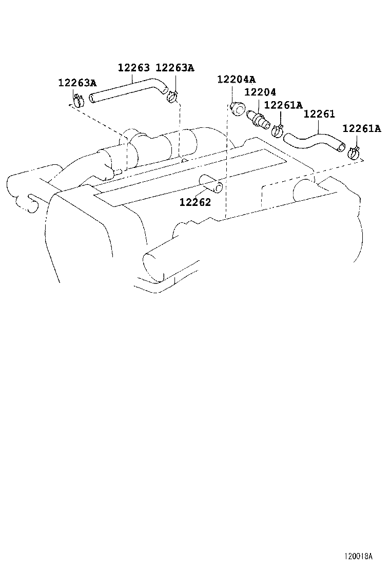 12262-46101 HOSE, VENTILATION, NO.2 product image
