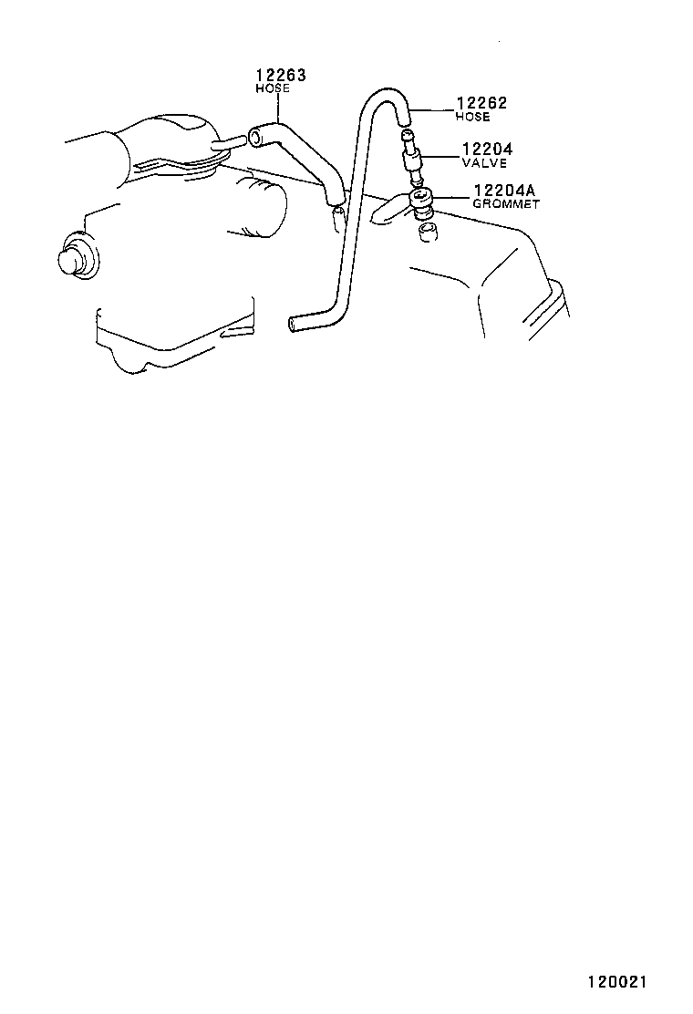 12261-64290 HOSE, VENTILATION product image