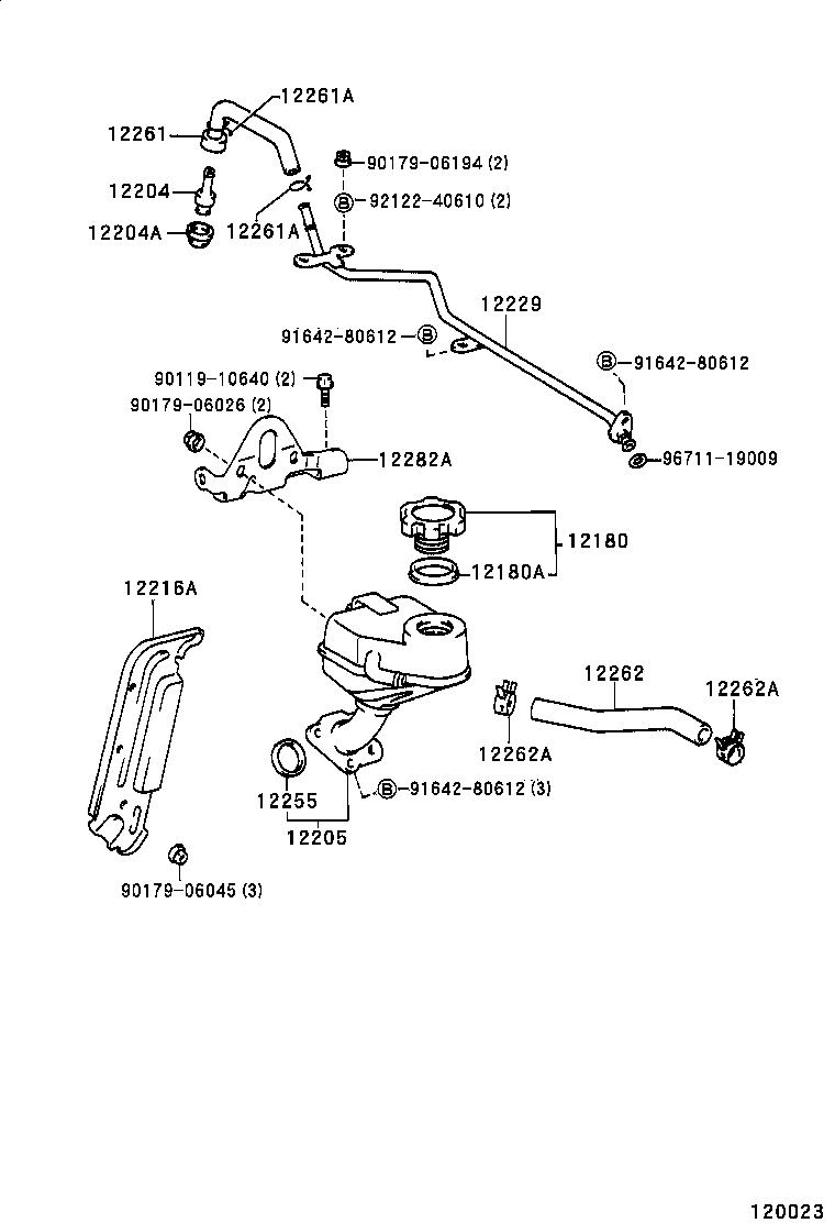 12205-76020 CASE SUB-ASSY, VENTILATION product image