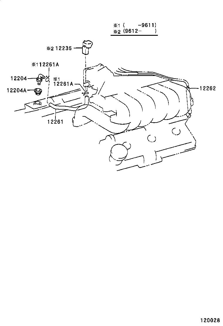 12262-65020 HOSE, VENTILATION, NO.2 product image