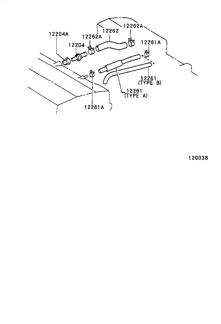 12261-64260 HOSE, VENTILATION product image