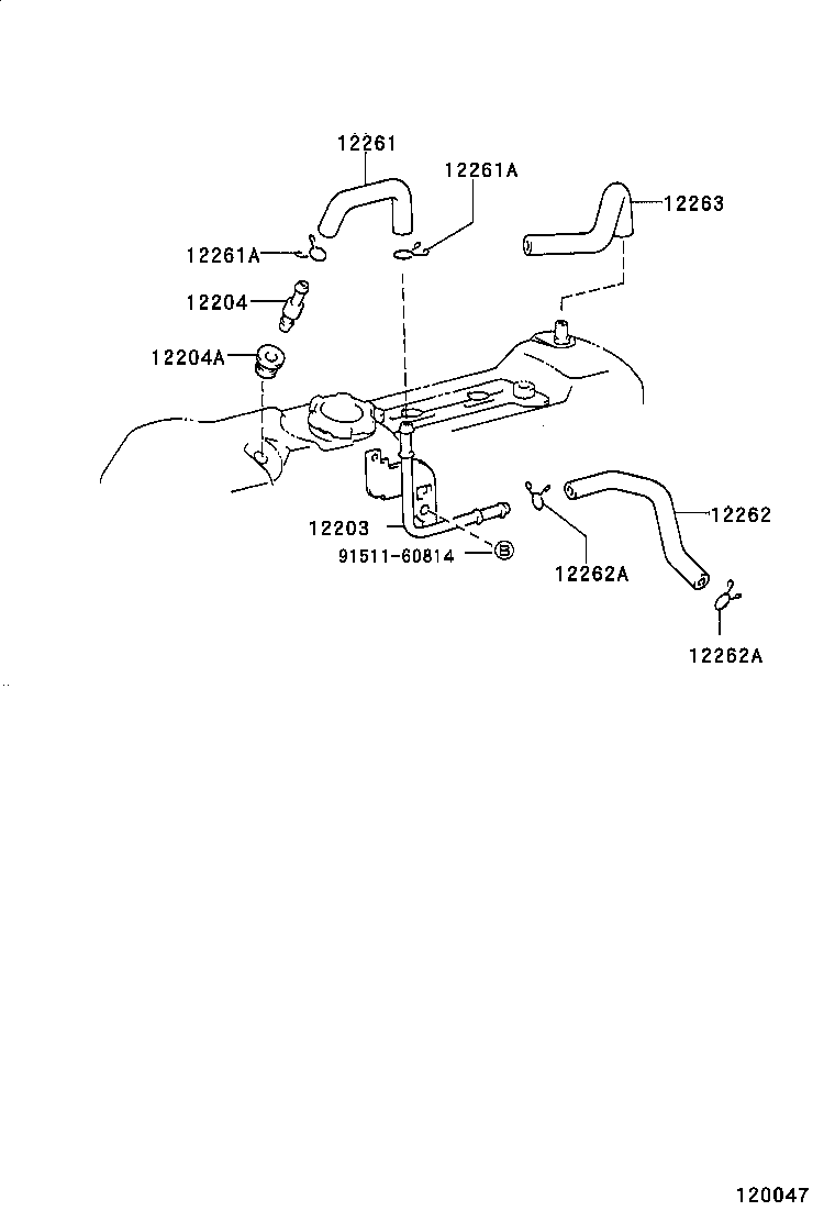 12229-67050 PIPE, VENTILATION product image