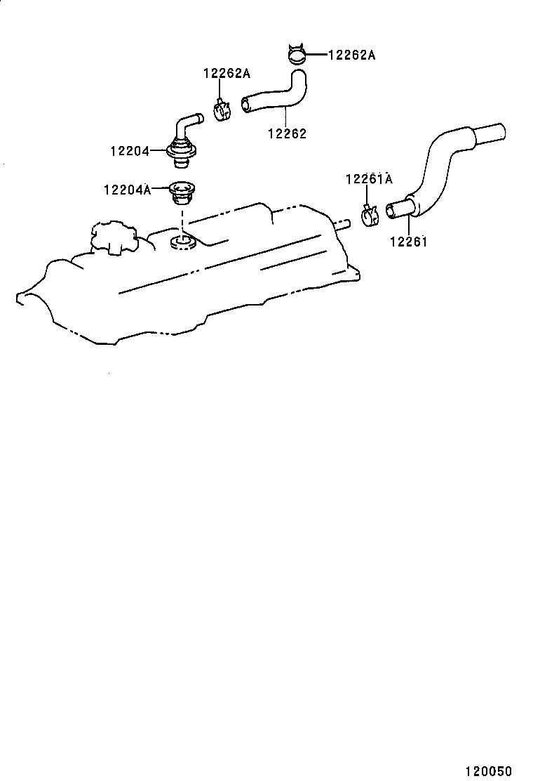 12262-88461 HOSE, VENTILATION, NO.2 product image