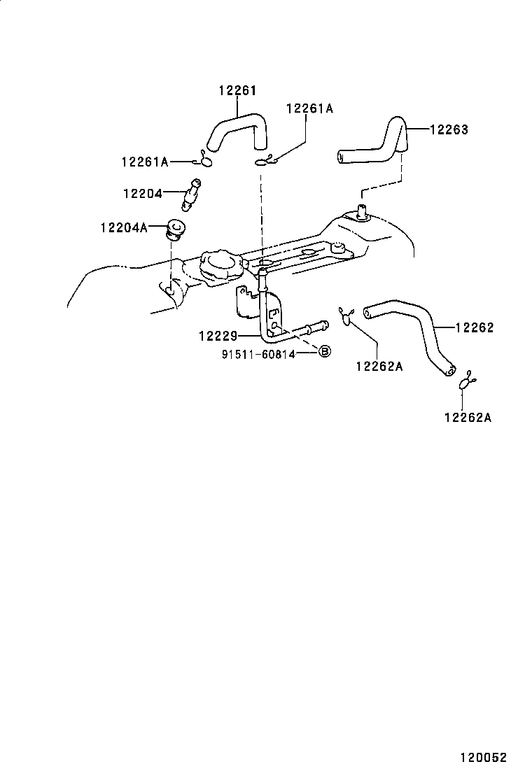 12261-30030 HOSE, VENTILATION product image