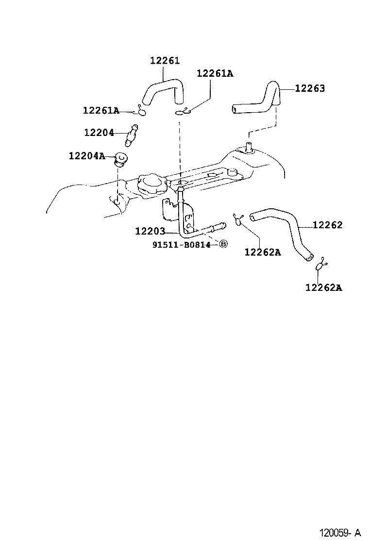 12262-75060 HOSE, VENTILATION product image