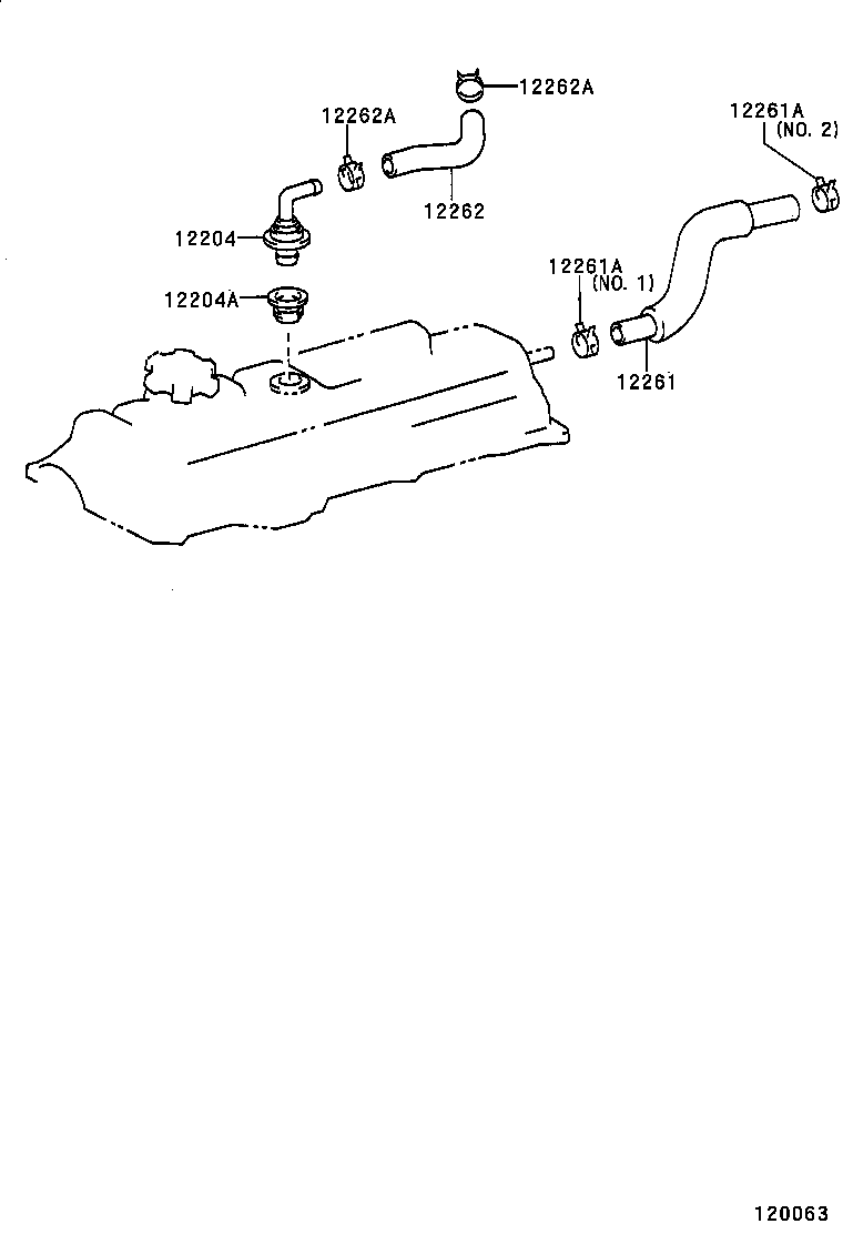12278-0H020 INSULATOR, VENTILATION HOSE HEAT product image