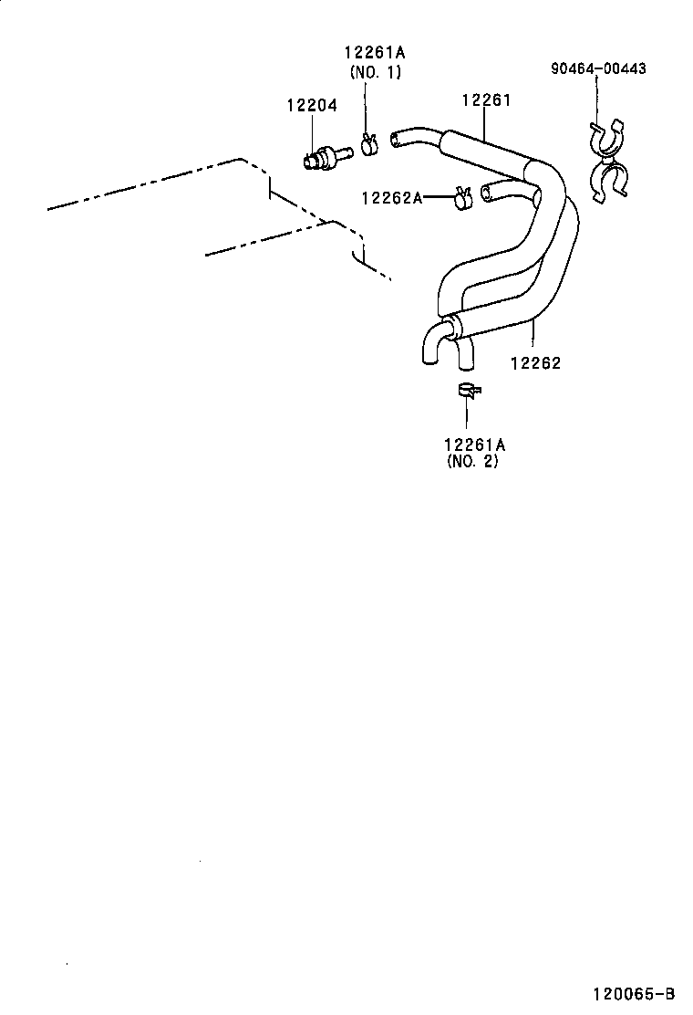 12262-21010 HOSE, VENTILATION, NO.2 product image