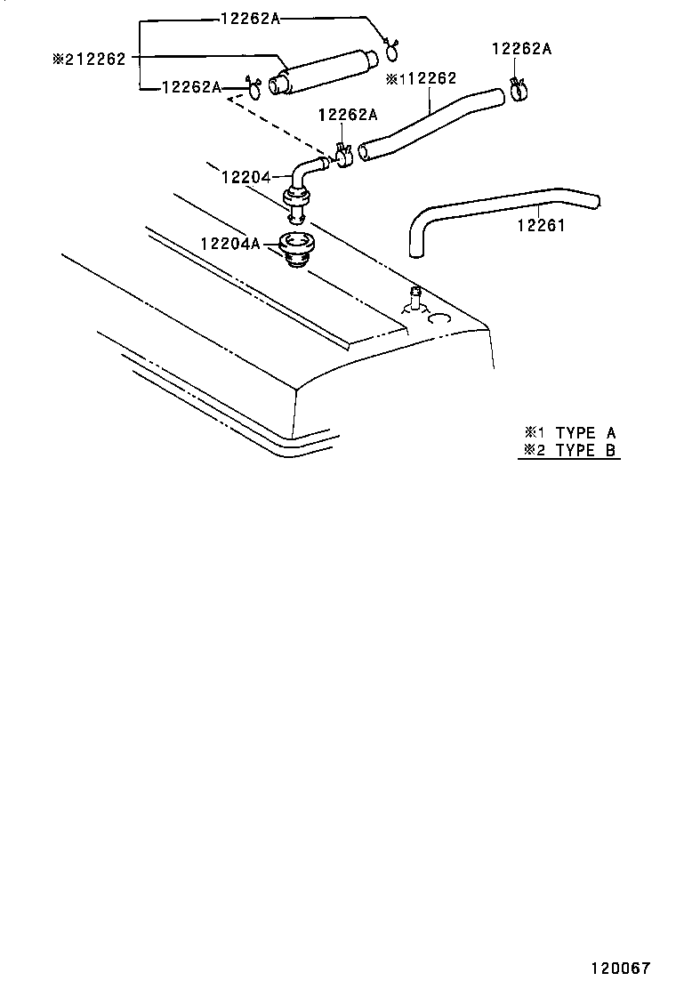 12261-11210 HOSE, VENTILATION product image