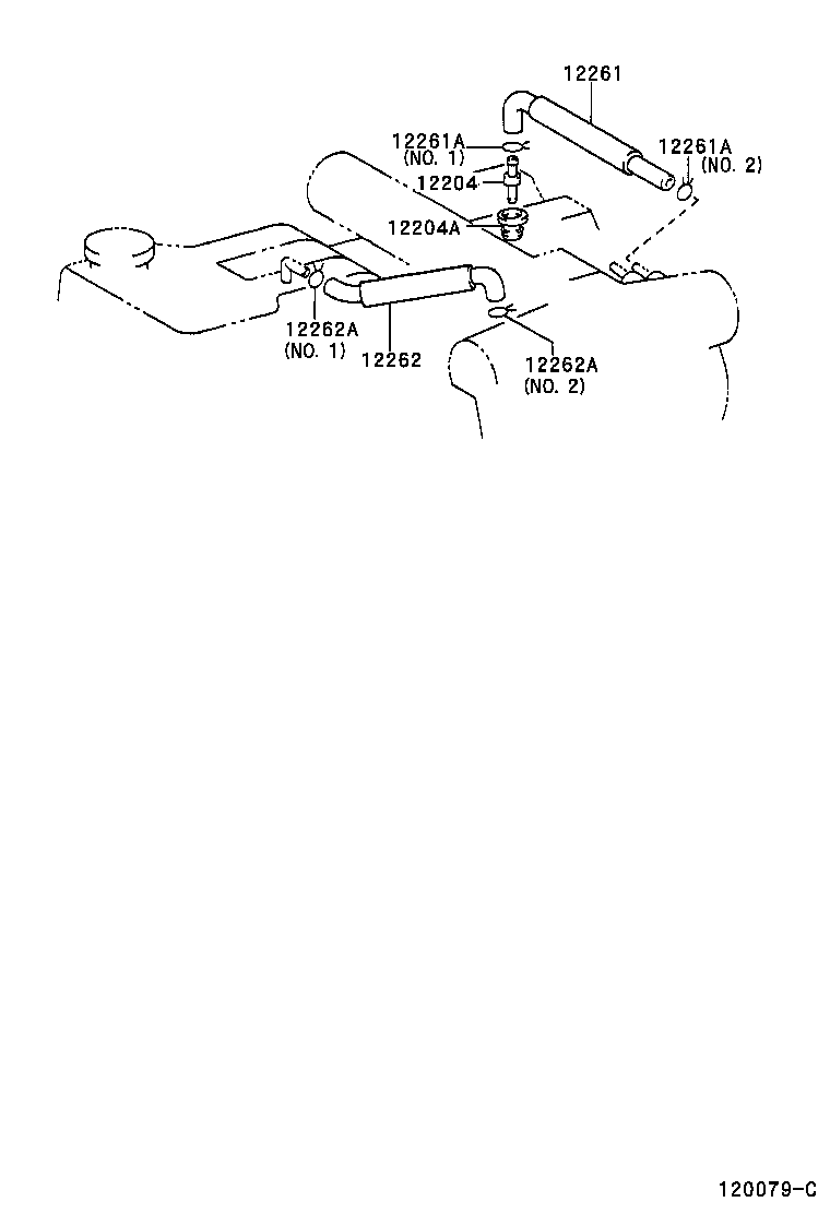 Toyota 12204-62030 VALVE SUB-ASSY, VENTILATION