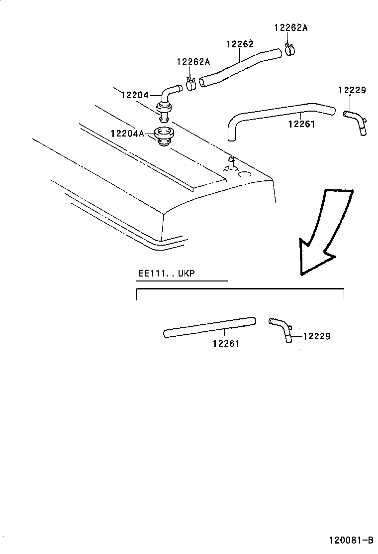 12229-02010 PIPE, VENTILATION product image