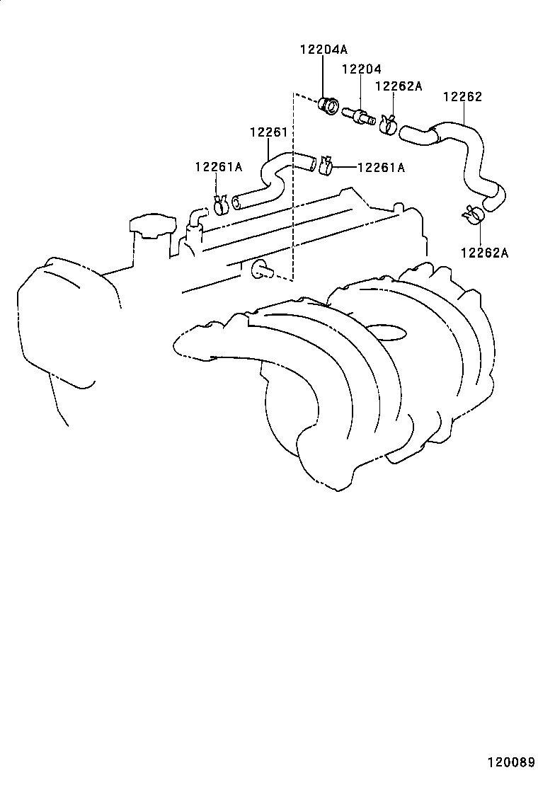12262-70050 HOSE, VENTILATION, NO.2 product image