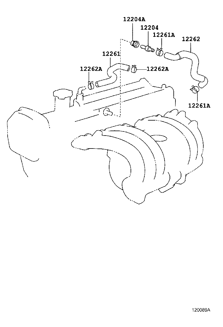 12261-46040 HOSE, VENTILATION product image