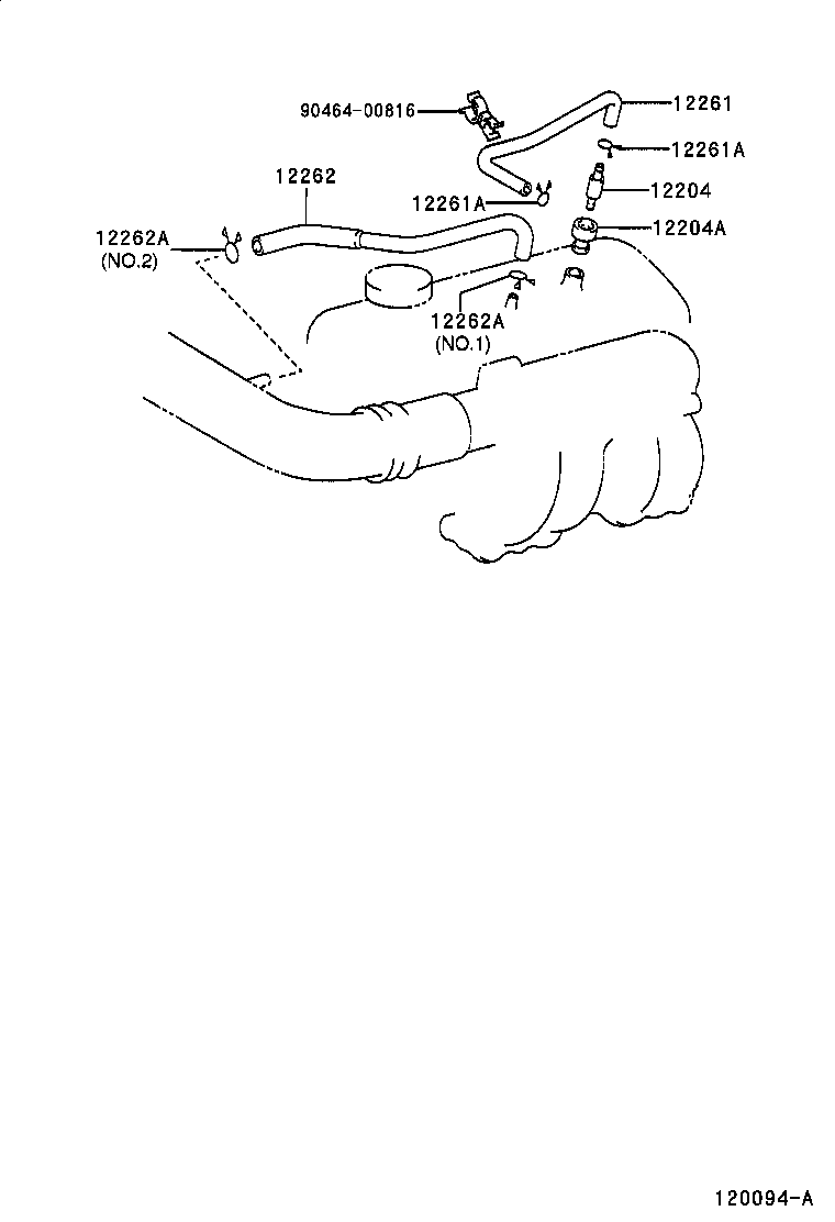12261-64290 HOSE, VENTILATION product image