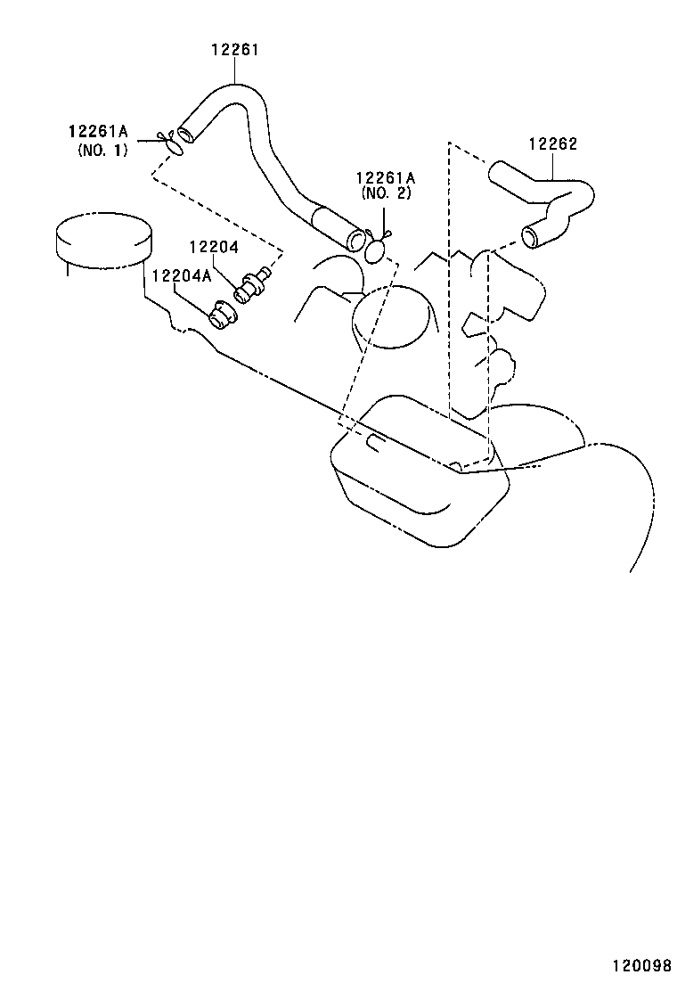 12204-21010 VALVE SUB-ASSY, VENTILATION product image