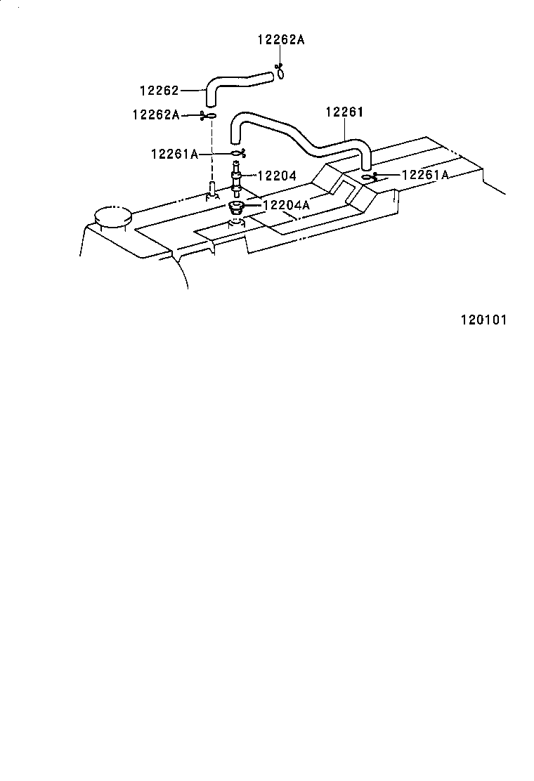 12261-66030 HOSE, VENTILATION product image