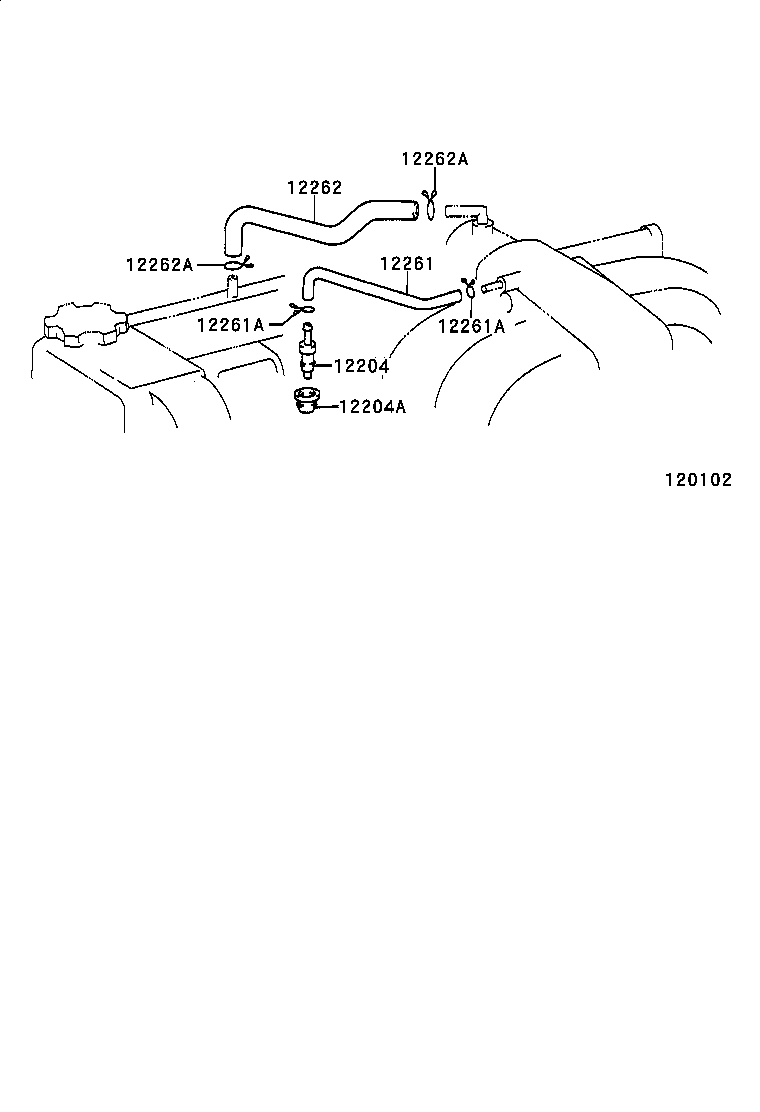 12261-66030 HOSE, VENTILATION product image