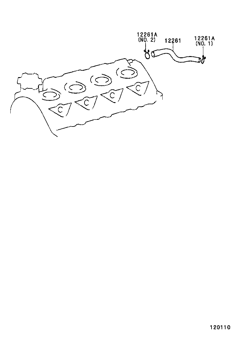 12229-02010 PIPE, VENTILATION product image