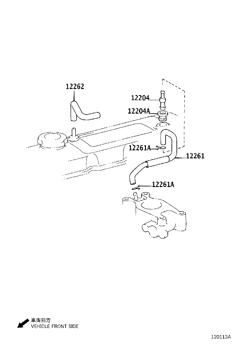 12264-75010 HOSE, VENTILATION, NO.4 product image