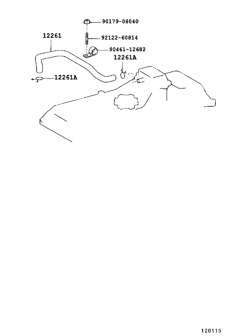 12260-E0020 HOSE, VENTILATION product image