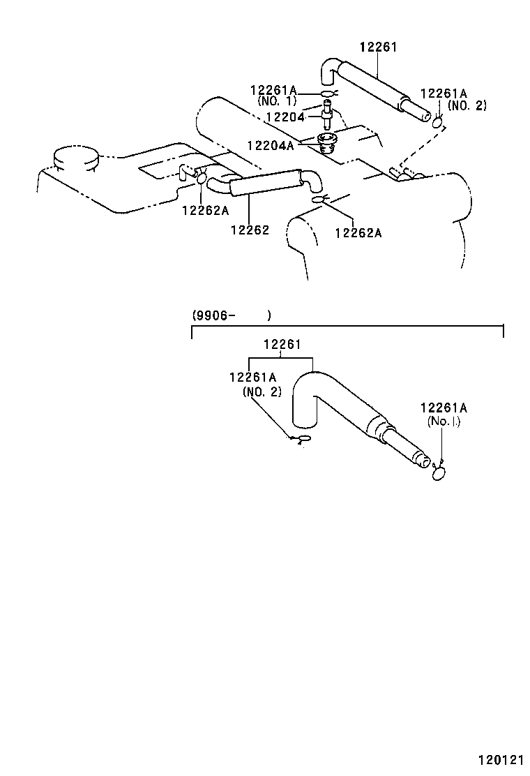 12229-67050 PIPE, VENTILATION product image