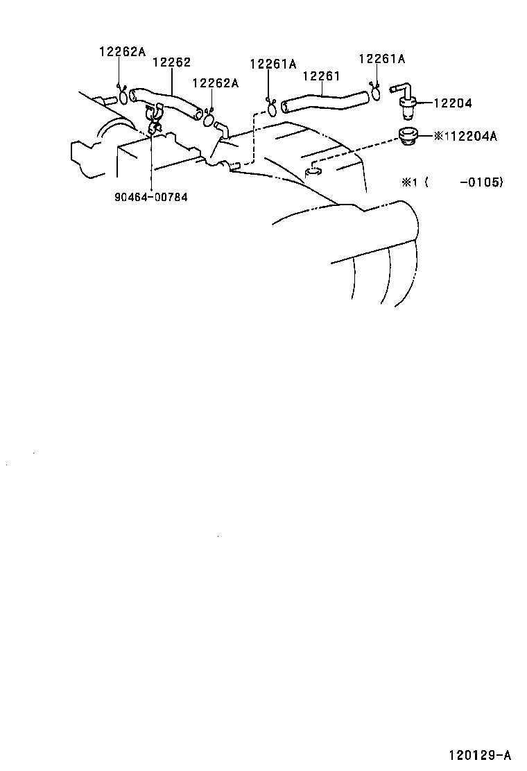12262-46101 HOSE, VENTILATION, NO.2 product image