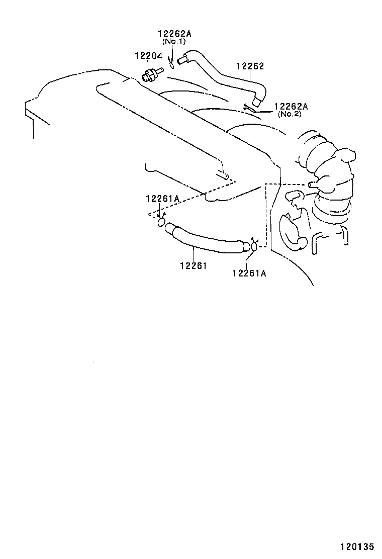12261-27050 HOSE, VENTILATION product image