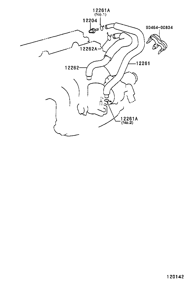 12262-21010 HOSE, VENTILATION, NO.2 product image