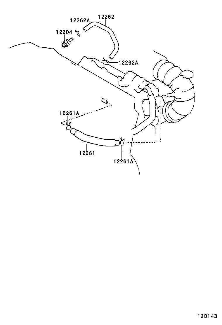 12261-28020 HOSE, VENTILATION product image