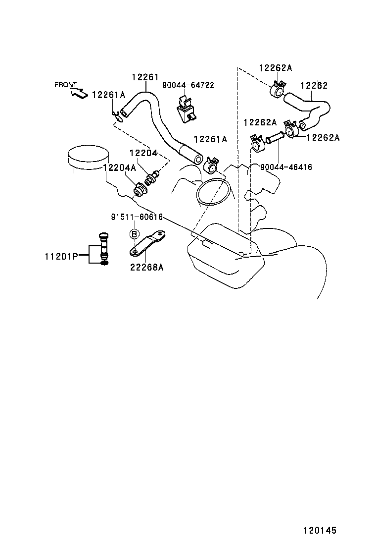 90044-67126 CLIP(FOR VENTILATION HOSE NO.2) product image