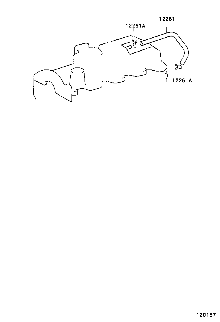 12262-88601 HOSE, VENTILATION, NO.2 product image
