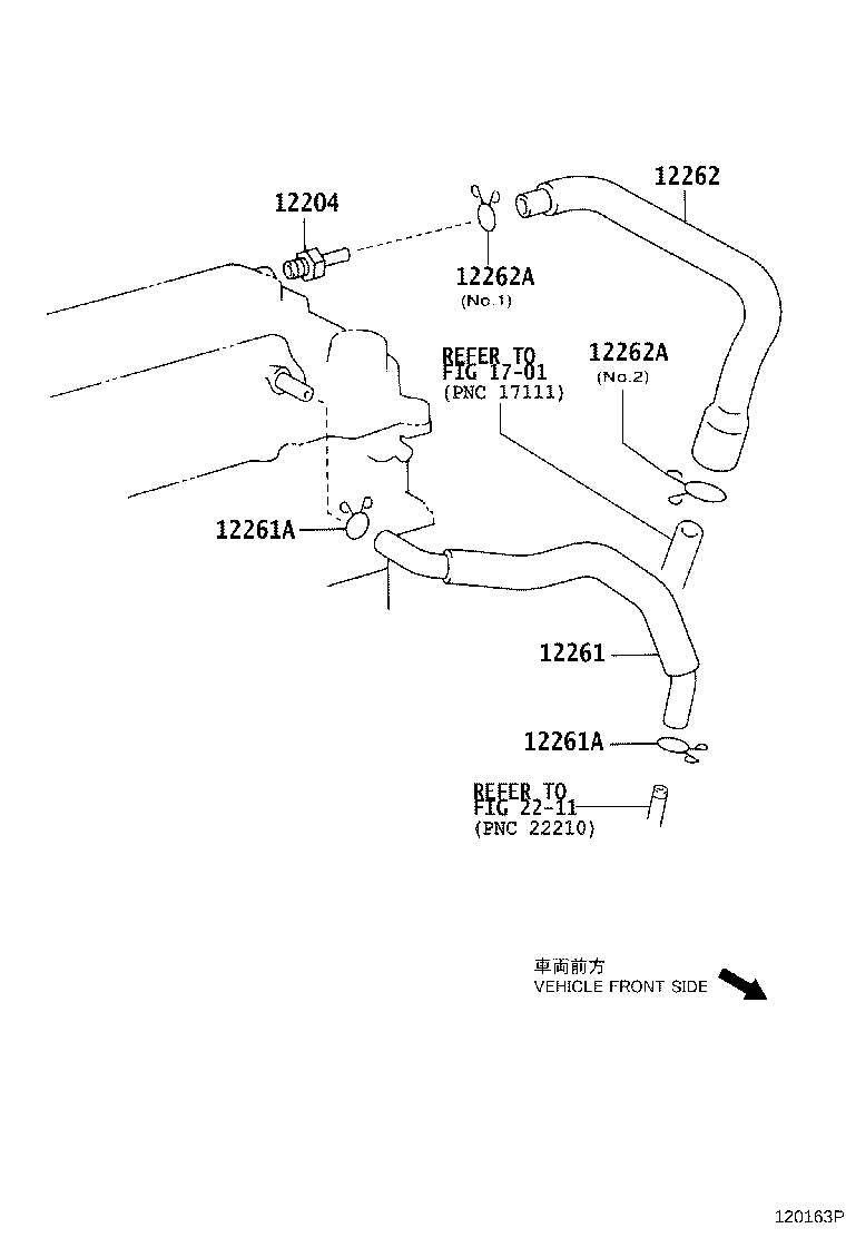 12261-0D050 HOSE, VENTILATION product image