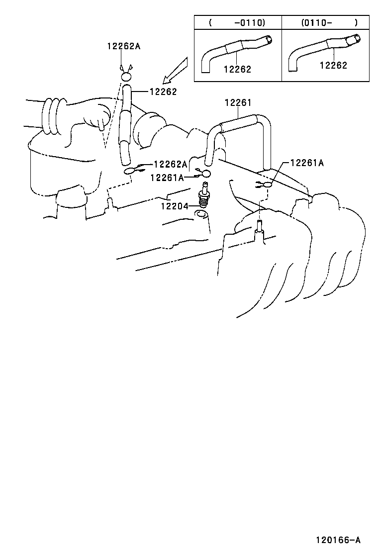 12262-46101 HOSE, VENTILATION, NO.2 product image