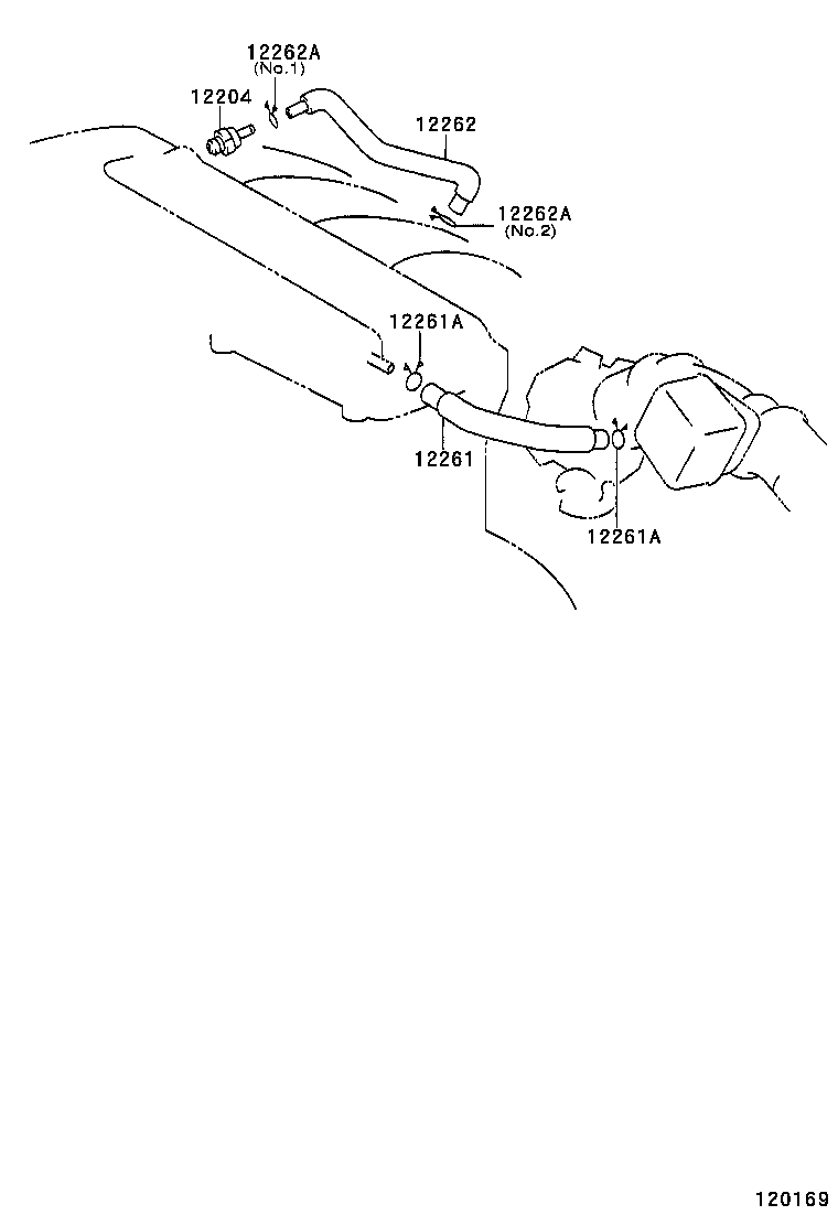 12261-74230 HOSE, VENTILATION product image