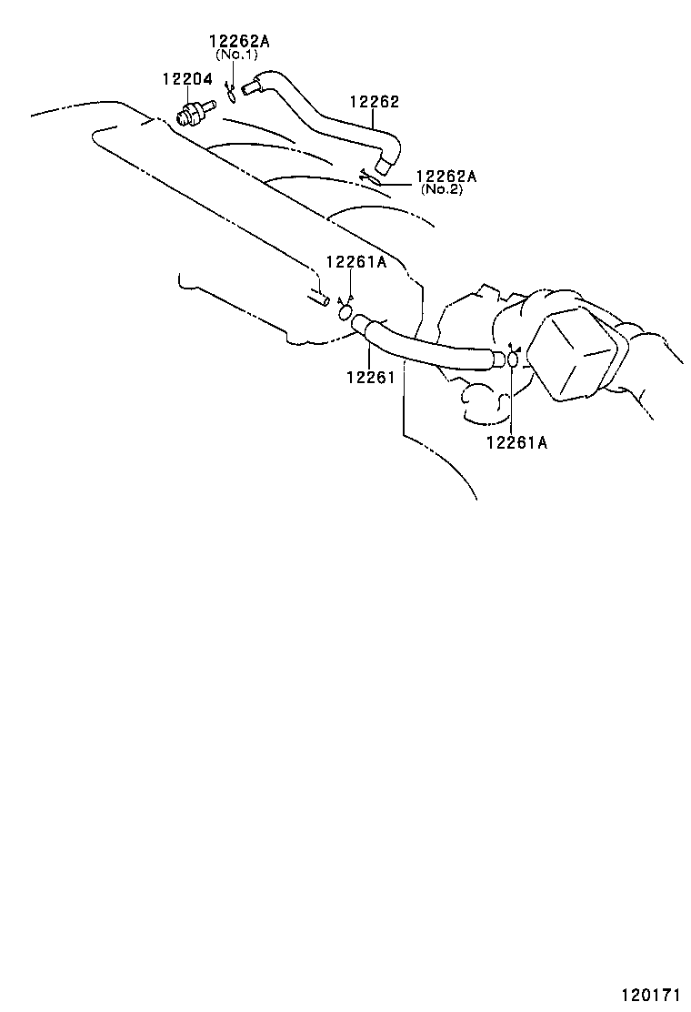12261-27040 HOSE, VENTILATION product image