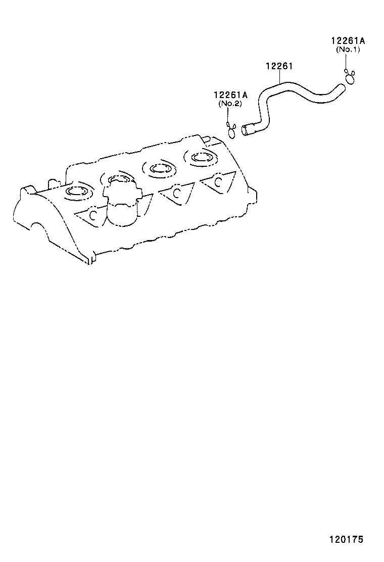 12261-28010 HOSE, VENTILATION product image