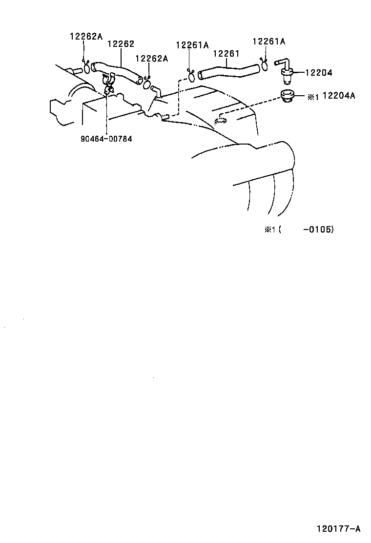 12261-46060 HOSE, VENTILATION product image