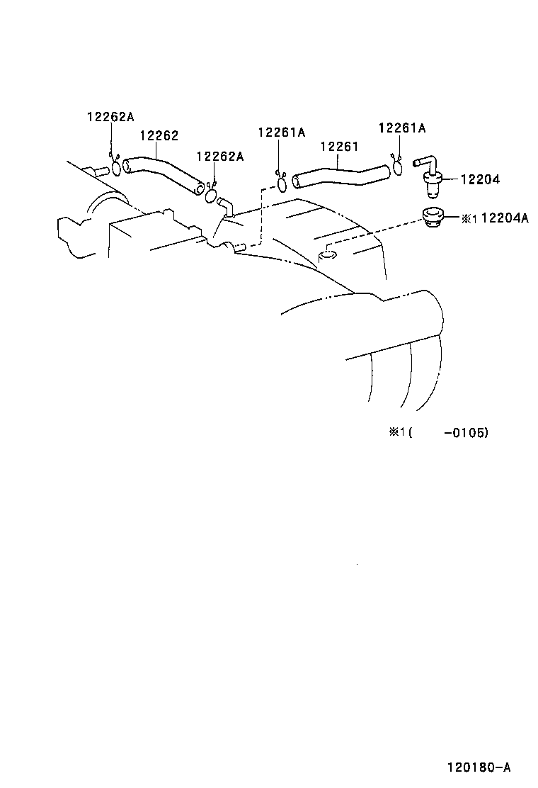 12261-46041 HOSE, VENTILATION product image