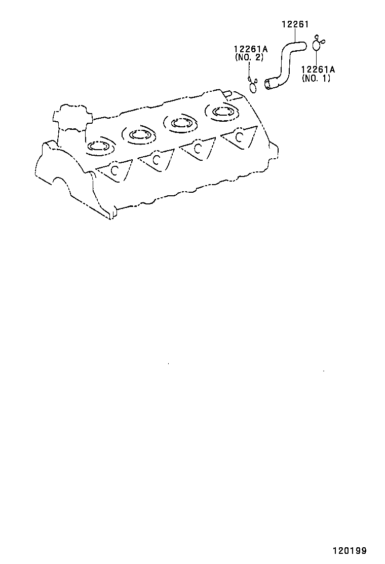 12261-27050 HOSE, VENTILATION product image