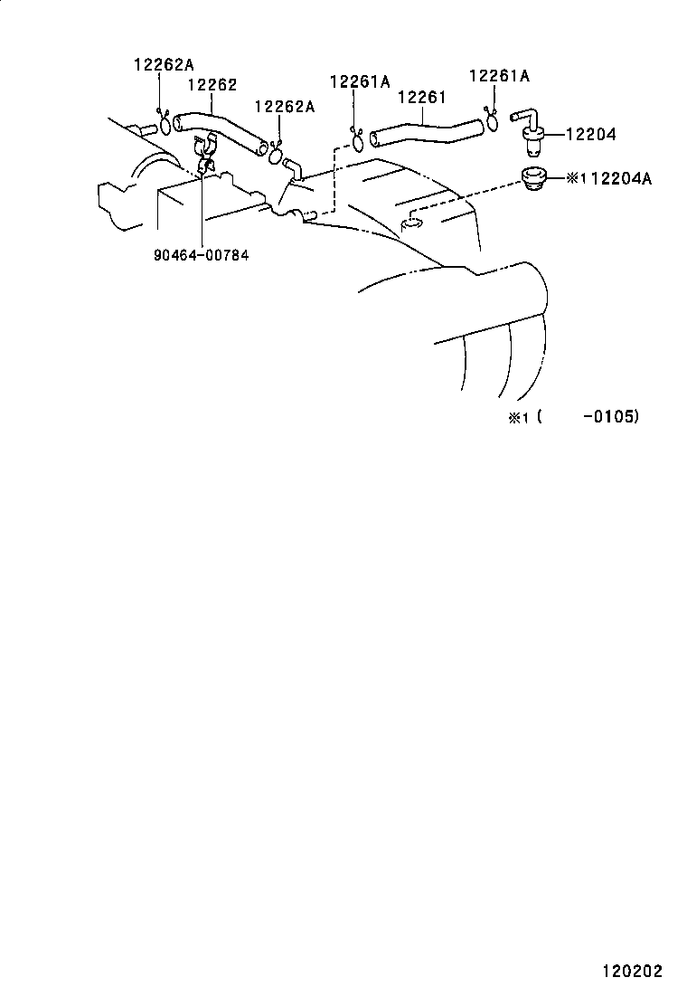 12262-46110 HOSE, VENTILATION, NO.2 product image
