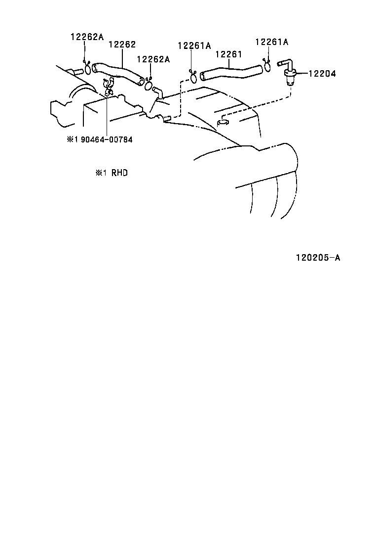 12262-70050 HOSE, VENTILATION, NO.2 product image