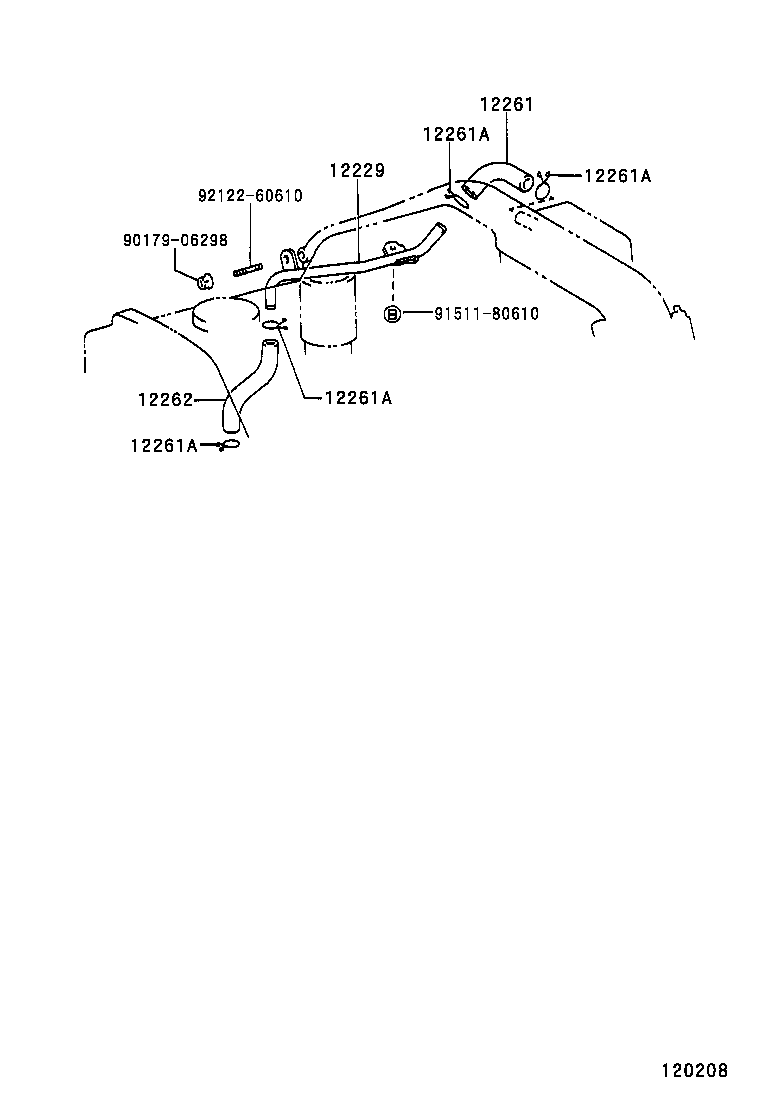 12229-67011 PIPE, VENTILATION product image
