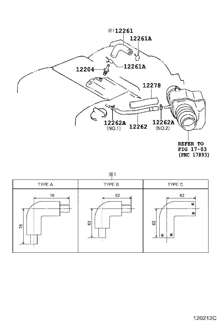 Toyota 12278-20040 INSULATOR, VENTILATION HOSE HEAT