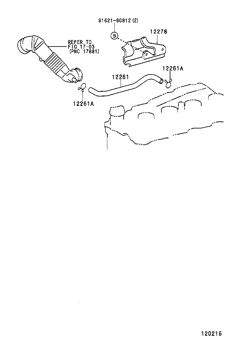 12261-30080 HOSE, VENTILATION product image